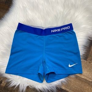 Nike Pro | Blue compression athletic shorts